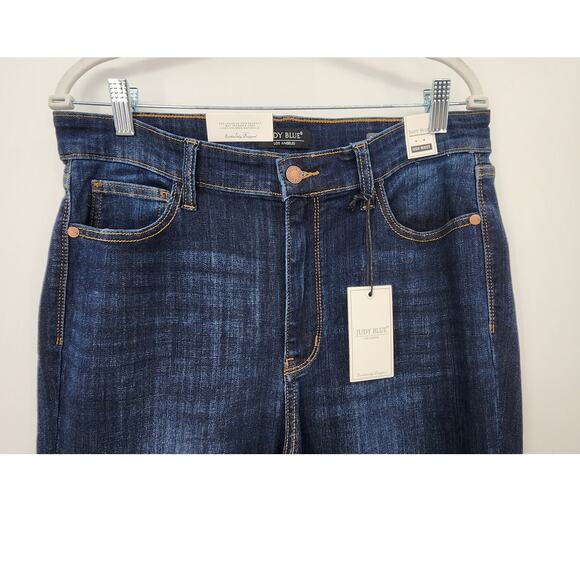 New NWT Judy Blue Straight Fit Dark Wash Jeans Size 13/31 - Picture 4 of 7